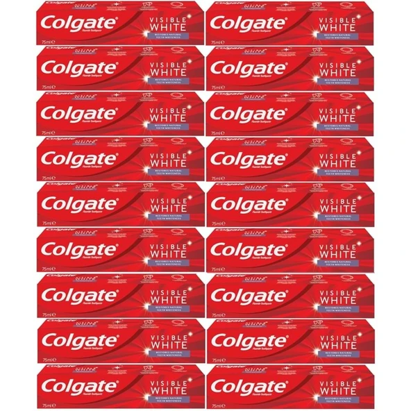 Colgate Diş Macunu 75ML Visible White/Görünür Beyazlık (18 Li Set) ürün görseli