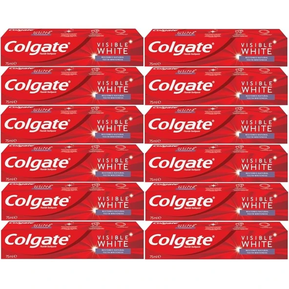 Colgate Diş Macunu 75ML Visible White/Görünür Beyazlık (12 Li Set) ürün görseli