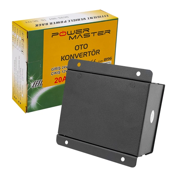 Powermaster PM-8196 24-12 Volt 20 Amper Oto Konvertör Voltaj Düşürücü - 6