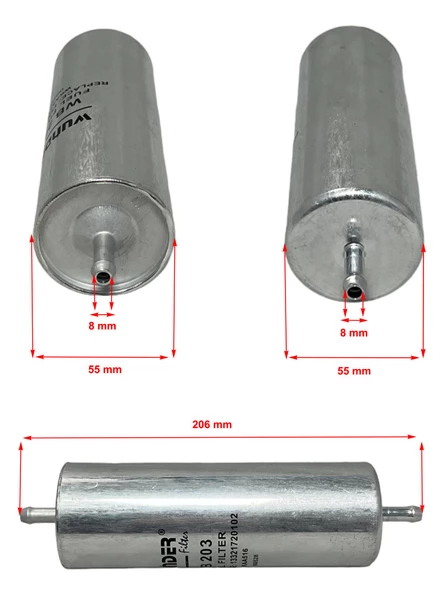 Bmw 3 Serisi E36 (316İ, 318İ, 318İS, M3 3.0,) Kısa Tip 1990-2000 Yakıt Filtresi - 2