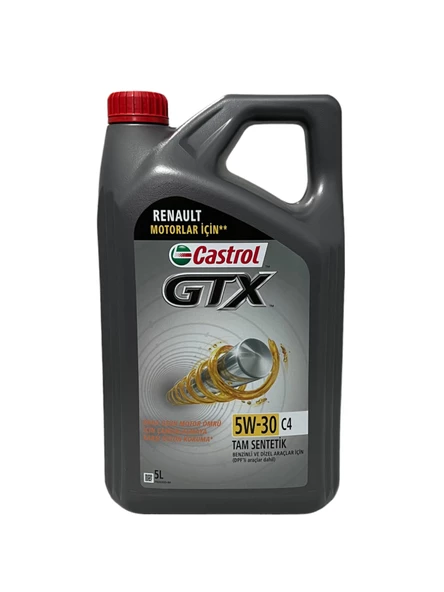 Castrol Gtx 5W-30 C4 Tam Sentetik Motor Yağı 5 Litre ürün görseli