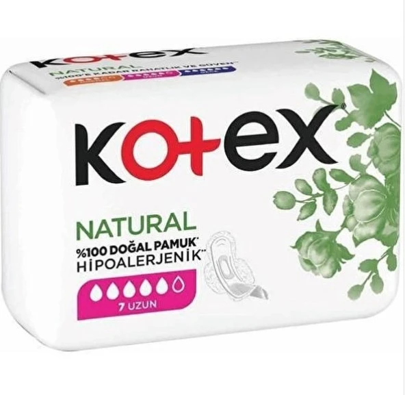 Kotex Natural Hipoalerjenik Uzun Ped 7li 8691900173707