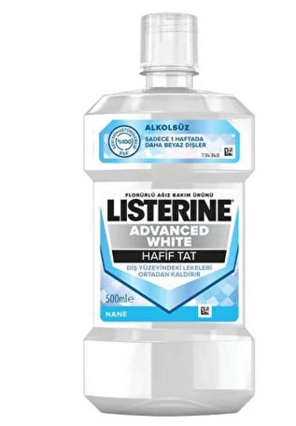 Listerine Advanced White Hafif Tat Alkolsüz Ağız Bakım Suyu 500 Ml 3574661491905