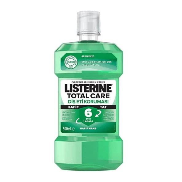 Listerine Total Care Diş Eti Koruması Hafif Tat Alkolsüz Günlük Ağız Bakım Suyu 500 Ml 3574661673820