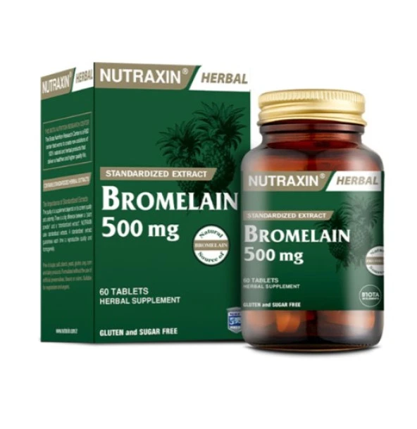 Nutraxin Herbal Bromelain 500 Mg 60 Tablet 8697432095593