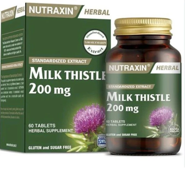 Nutraxin Herbal Milk Thistle 200 Mg 60 Tablet 8680512625735