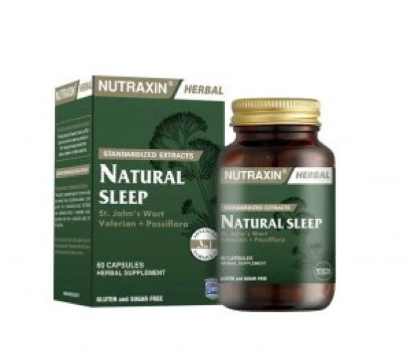 Nutraxin Herbal Natural Sleep 60 Kapsül 8697432095586