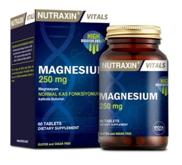 Nutraxin Magnesium 250 Mg 60 Tablet 8680512627999