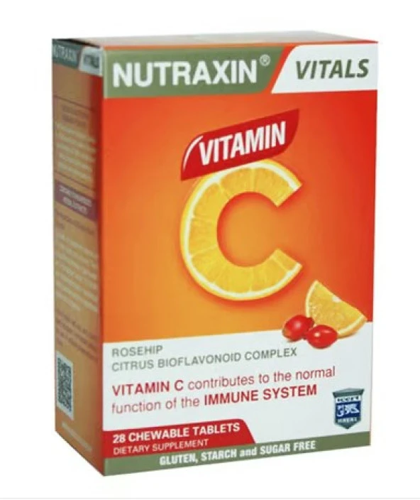 Nutraxin Vitamin C 28 Adet Cigneme Tabletı 8680512602682