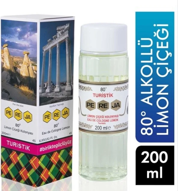 Pereja Turistik Limon Çiçeği Kolonyası Plastik Şişe 200 Ml 8690954011317