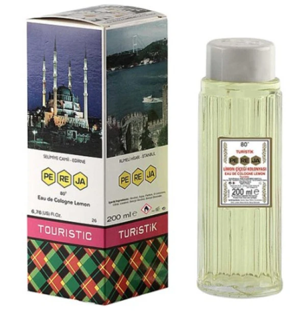 Pereja Turistik Limon Çiçeği Kolonyası Cam Şişe 200 Ml 8690954011263