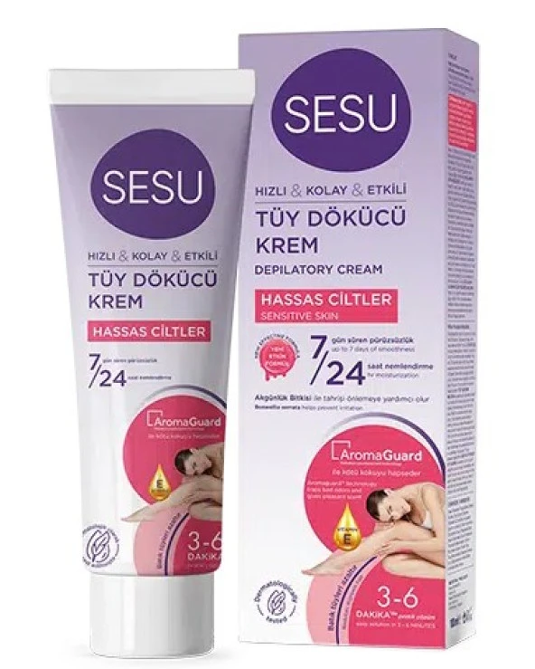 Sesu Tüy Dökücü Krem Hassas Ciltler 40 Ml 8690605073039