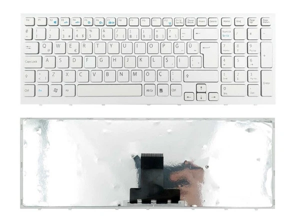 Sony Vaio VPCEB4X1E VPCEB4X8E VPCEB4Z0E VPCEB4Z1E VPCEB4Z1R Beyaz Klavye TR/ Çerçeveli