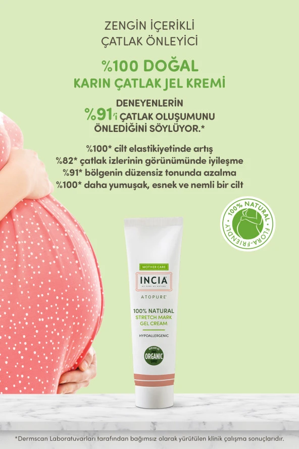 INCIA %100 Doğal Karın Çatlak Jel Kremi Çatlak Önleyici Organik Avokado Yağı Hamilelikte 75 ml - 6