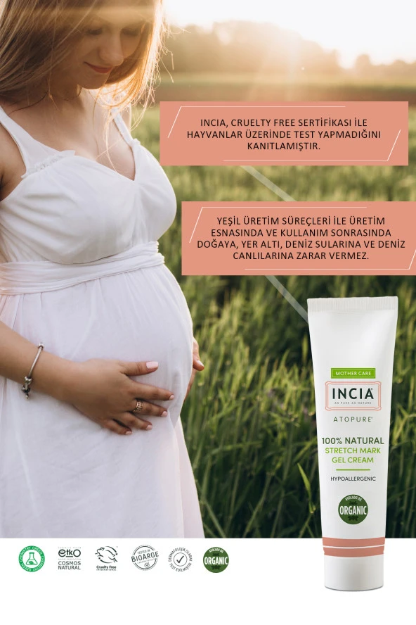 INCIA %100 Doğal Karın Çatlak Jel Kremi Çatlak Önleyici Organik Avokado Yağı Hamilelikte 75 ml - 7