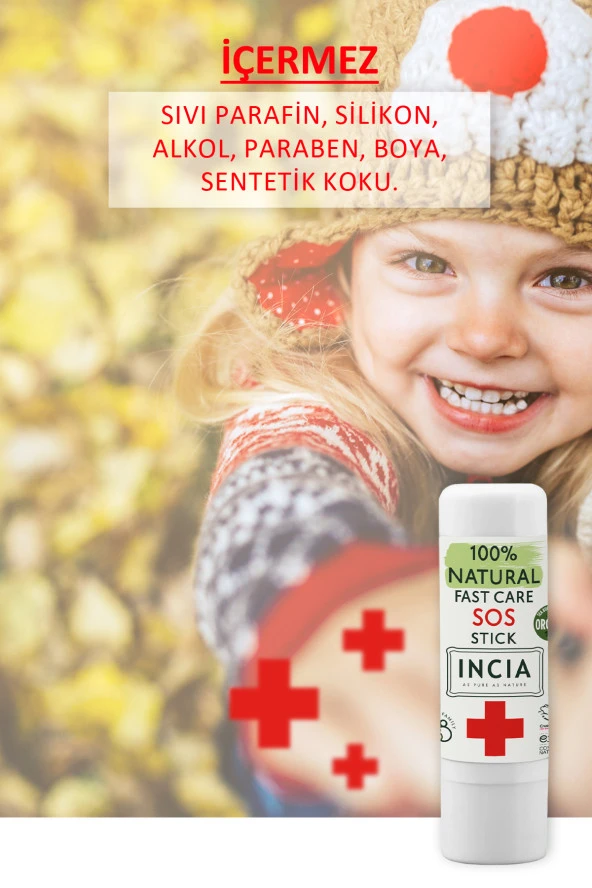 INCIA %100 Doğal Sos Stick Anlık Yatıştırıcı Organik Yalancı İğde Hızlı Koruma Bitkisel 6 G - 3