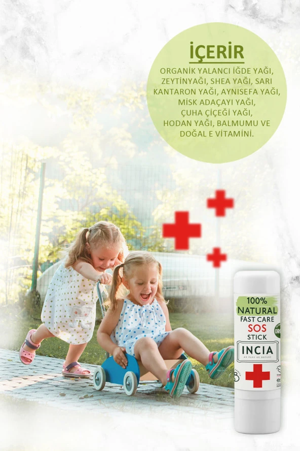 INCIA %100 Doğal Sos Stick Anlık Yatıştırıcı Organik Yalancı İğde Hızlı Koruma Bitkisel 6 G - 4