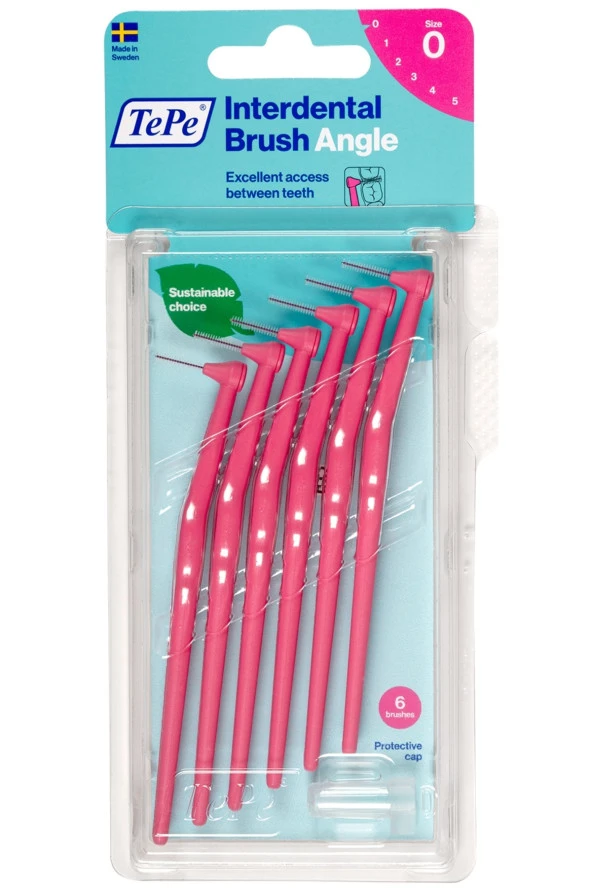 TEPE Angle Arayüz Fırçası Pembe 0.4 Mm 6 Lı