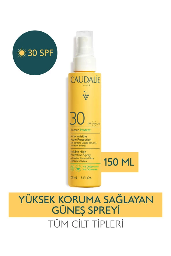 CAUDALİE Vinosun Yüksek Koruma Sağlayan Güneş Spreyi Spf30 150 Ml