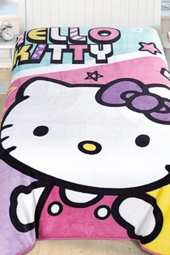 Hello Kitty Tek Kişilik Lisanslı Tek Battaniye