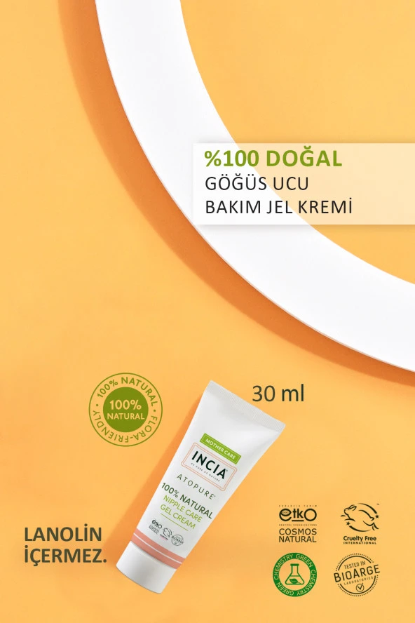 INCIA %100 Doğal Göğüs Ucu Bakım Kremi Yumuşatma Ve Koruma Lanolin İçermez 30 ml - 2