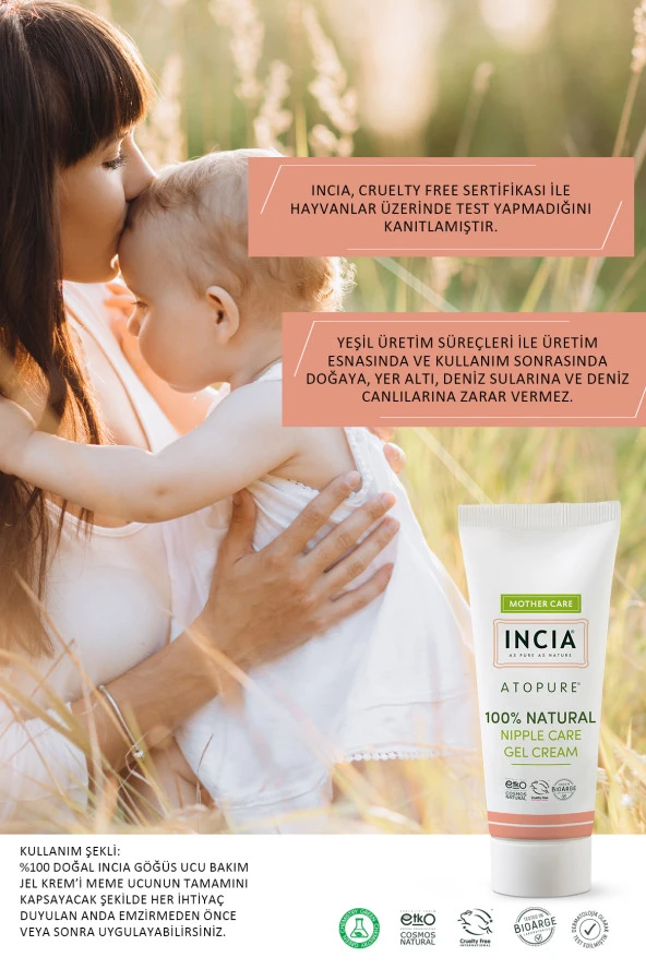 INCIA %100 Doğal Göğüs Ucu Bakım Kremi Yumuşatma Ve Koruma Lanolin İçermez 30 ml - 7