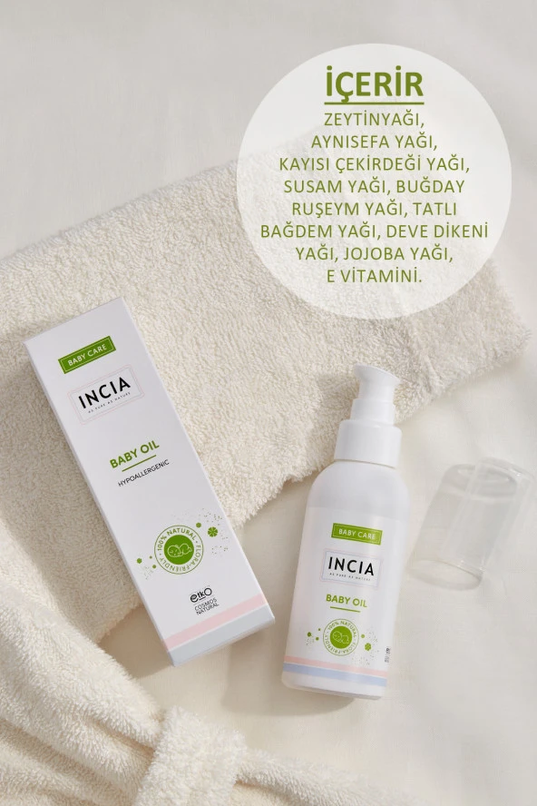 INCIA %100 Doğal Bebek Yağı Organik Jojoba Bakım Masaj Yağı Parafinsiz Bitkisel Vegan 110 ml - 4