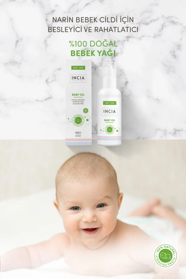 INCIA %100 Doğal Bebek Yağı Organik Jojoba Bakım Masaj Yağı Parafinsiz Bitkisel Vegan 110 ml - 6