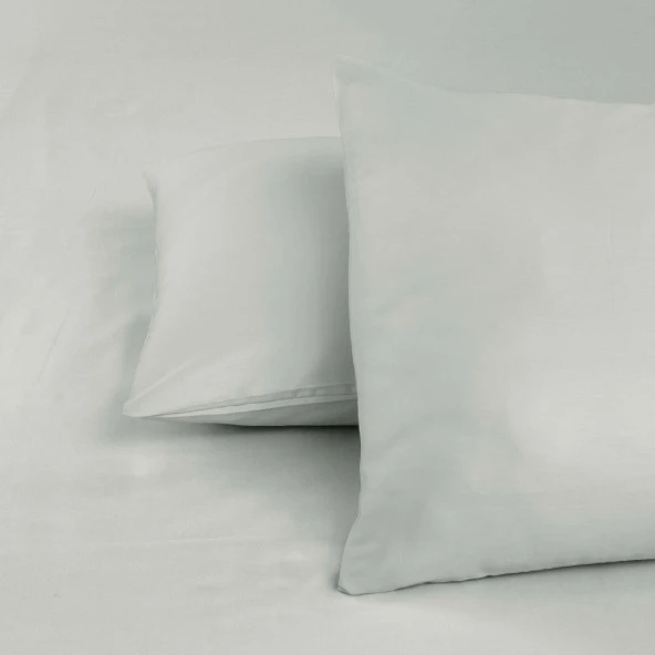 BASKILI SATEN ÇİFT KİŞİLİK NEVRESİM TAKIMI SILVER - Resim 4