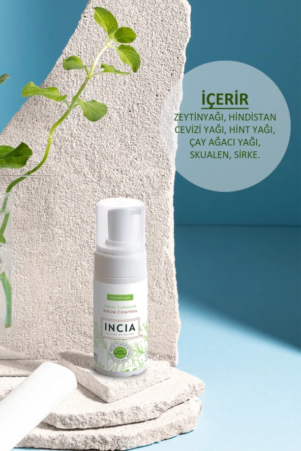 INCIA %100 Doğal İpeksi Yüz Temizleme Köpüğü Makyaj Akne Siyah Nokta Sivilce Yağlı Ciltler Vegan 125 ml - 4