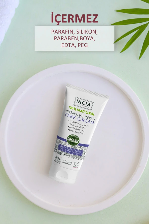 INCIA %100 Doğal Onarıcı Bakım Kremi Yoğun Nemlendirici Cilt Bakım Lavanta Avokado Shea Vegan 50 ml - 3