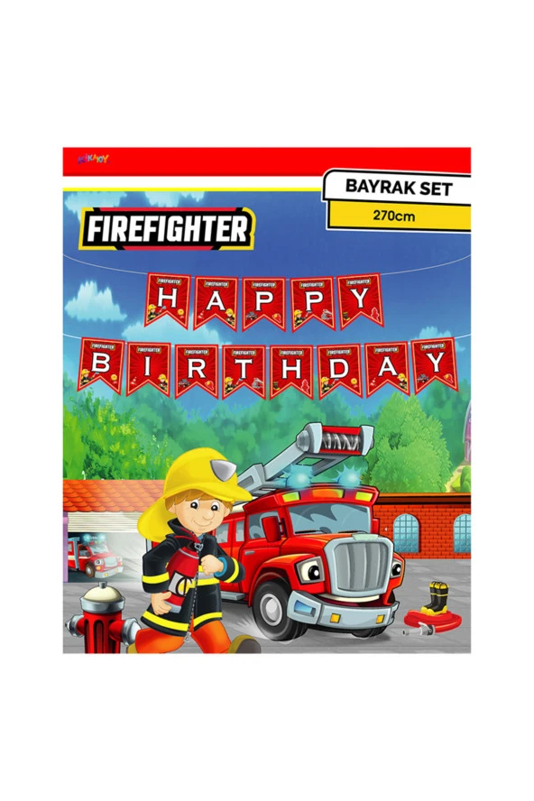 Firefighters Happy Birthday Banner