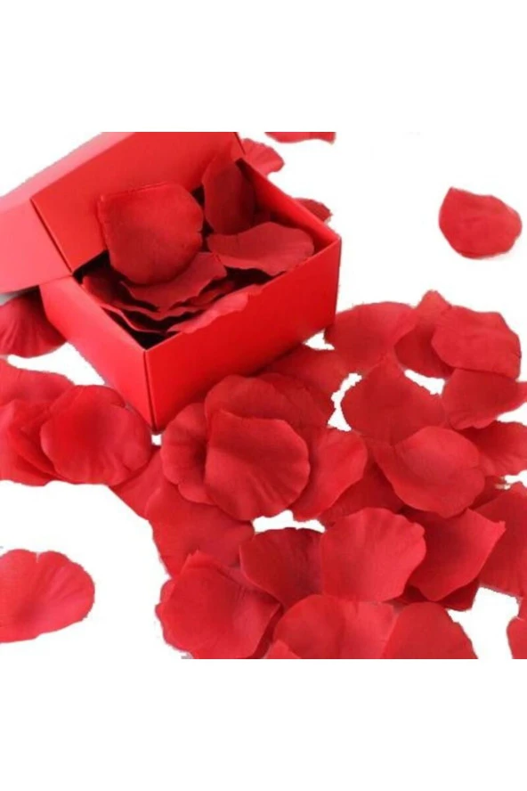 Sevgililer Günü 450 Adet Kırmızı Yapay Kumaş Gül Yaprakları