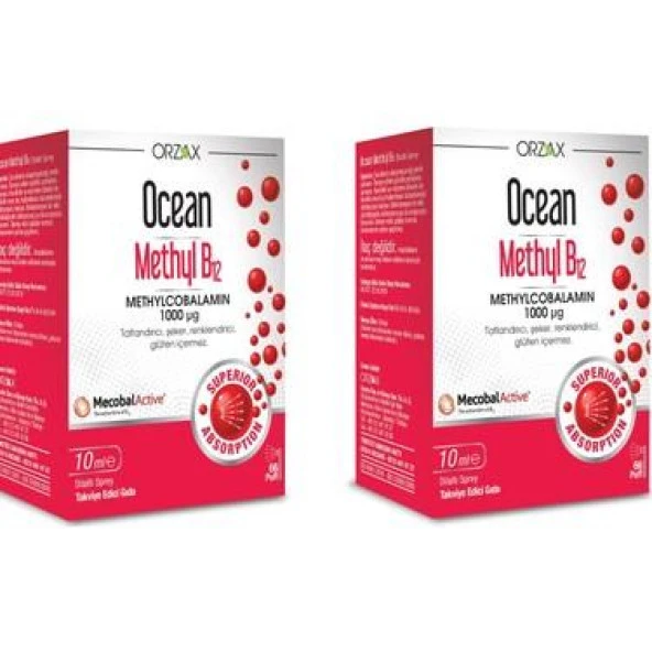 Ocean Methyl B12 Sprey 1000 mg 10 ml 2 Kutu