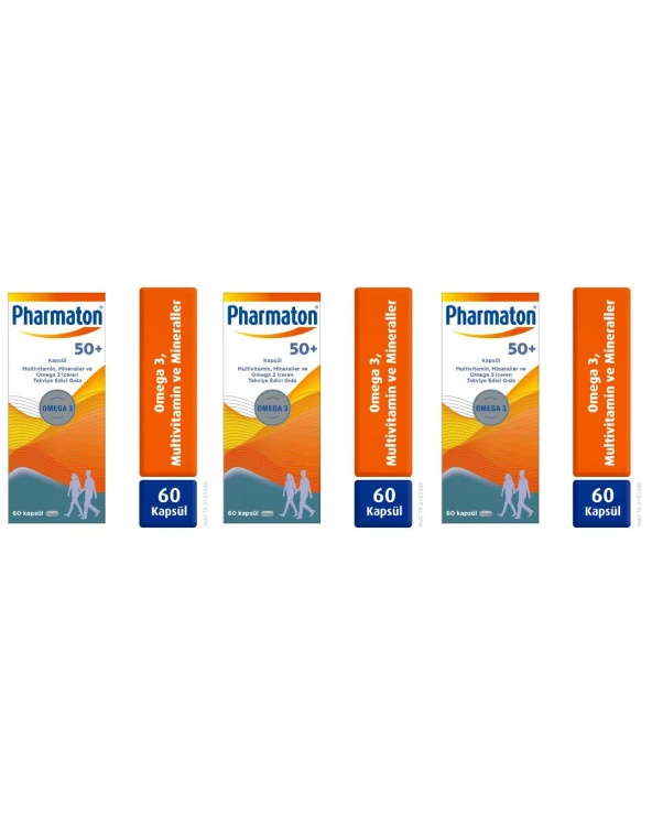 Pharmaton 50 Plus 60 Kapsül 3 Kutu ürün görseli