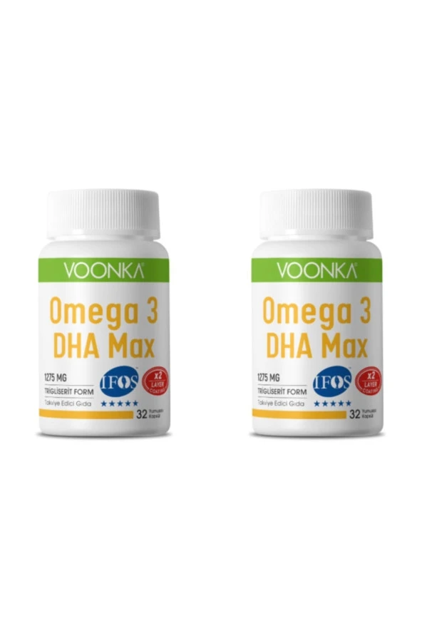 Voonka Omega-3 DHA Max 1275 mg 32 Kapsül 2 Kutu