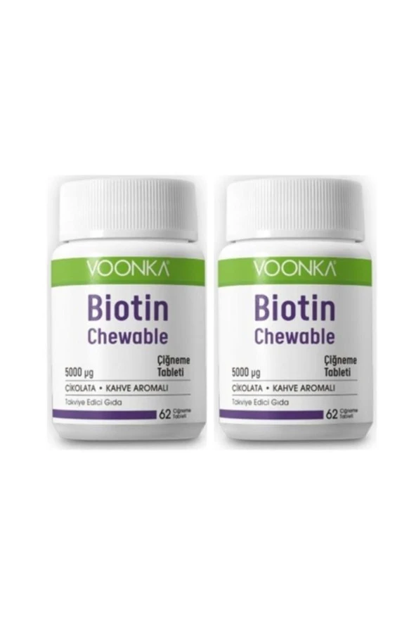 Voonka Biotin Chewable 62 Çiğneme Tableti 2 Kutu ürün görseli
