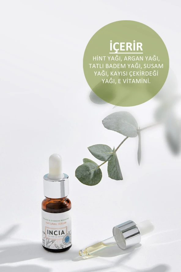 INCIA %100 Doğal Kaş Ve Kirpik Güçlendirici Serum Bitkisel Yoğunlaştırıcı Yoğun Bakım Yağı Vegan 10 ml - 4
