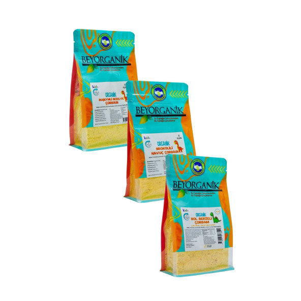 BEYORGANİK Organik SEBZE Çorbaları Paketi 3lü (3x50gr)