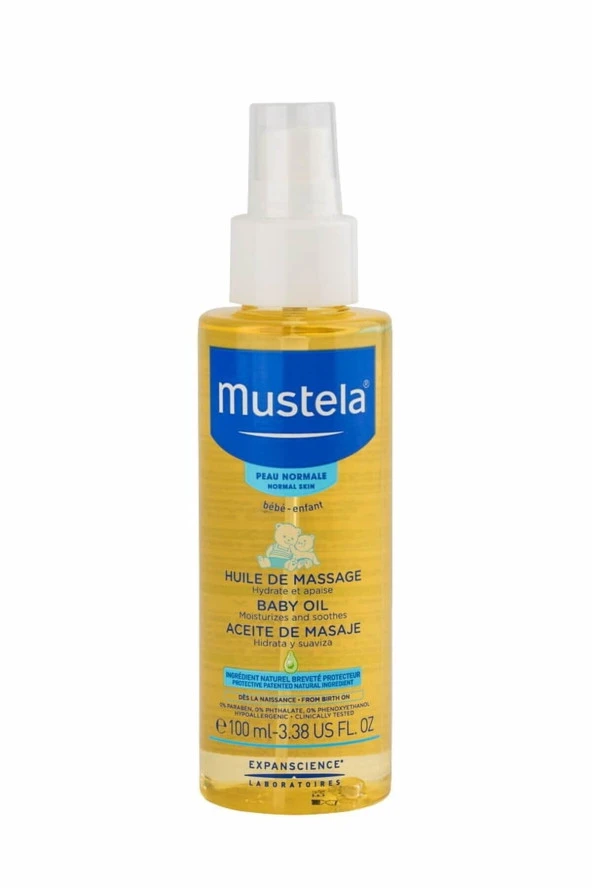 Mustela Baby Massage Oil 100 ml - Nemlendirici ve Rahatlatıcı Bebek Yağı