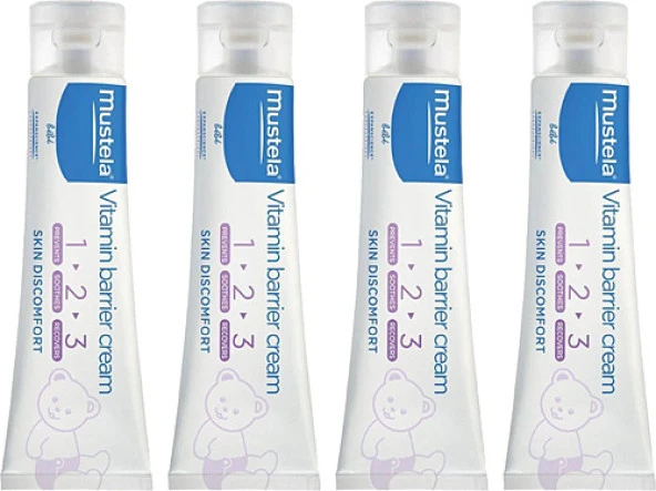 Mustela Vitamin Barrier 1.2.3 Pişik Kremi 100 ml 4 Kutu