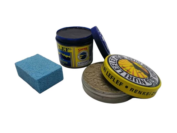LefLef 3 lü Ayakkabı Bakım Seti (Boya,Cila,Sünger) - 9