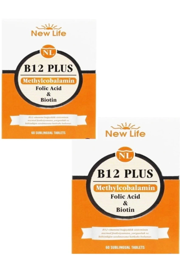 New Life B12 Plus Methylcobalamin 60 Dilaltı Tablet 2 Kutu ürün görseli