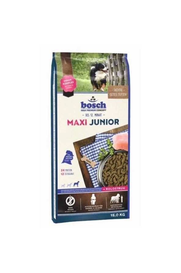 Bosch Junior Maxi Kuzu Etli Büyük Irk Yavru Köpek Maması 15 Kg