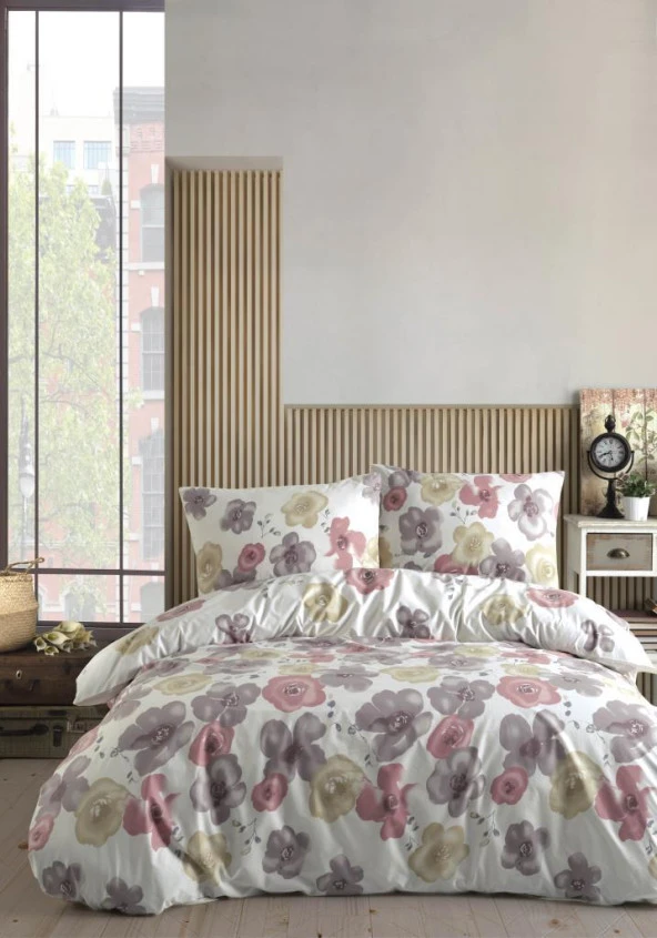 Ranforce Çift Kişilik Nevresim Seti Belette Bej ürün görseli 1