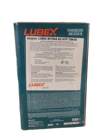 LUBEX MITRAS AX HYP 75W-90 15 KG TNK - 3