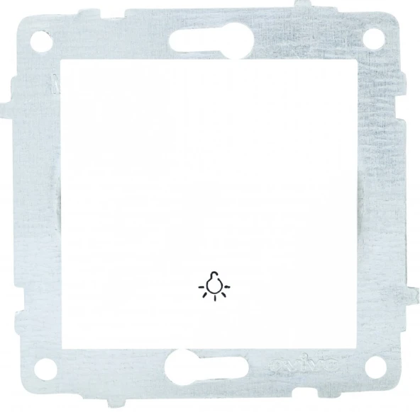 Ovivo Beyaz Tekli Anahtar Çerçevesiz Grano - 2