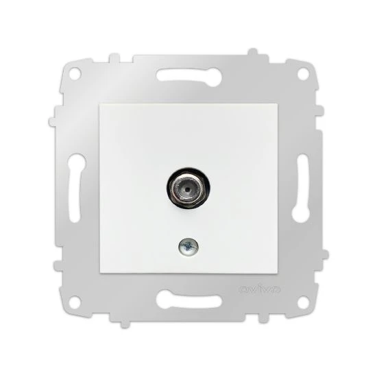 Ovivo Beyaz Tv Prizi F konnektörlü Çerçevesiz Grano