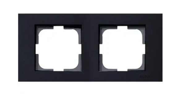 Ovivo Metalik Siyah İkili Çerçeve Grano