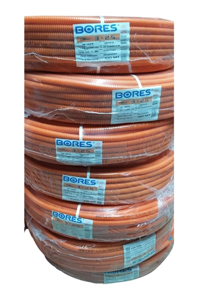 Bores Hazır Spiralli Kablo 3x2,5 NYA = 100 Metre (Turuncu) - 2